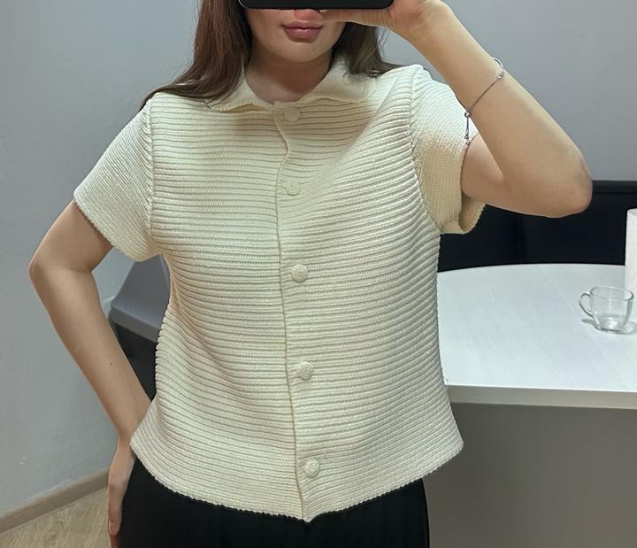 Кардиган на пуговицах с коротким рукавом Zara