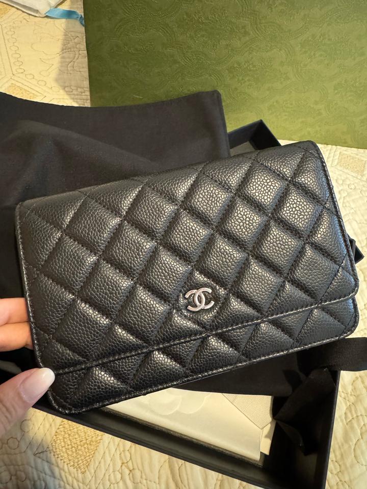 Клатч Chanel Classic Flap Phone Folder with chain (кожа Cavier)