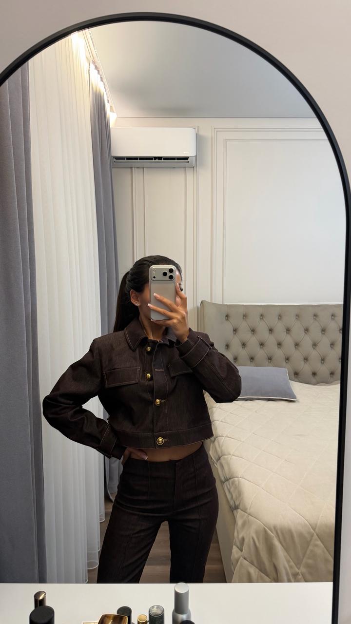Женский джинсовый костюм Zara