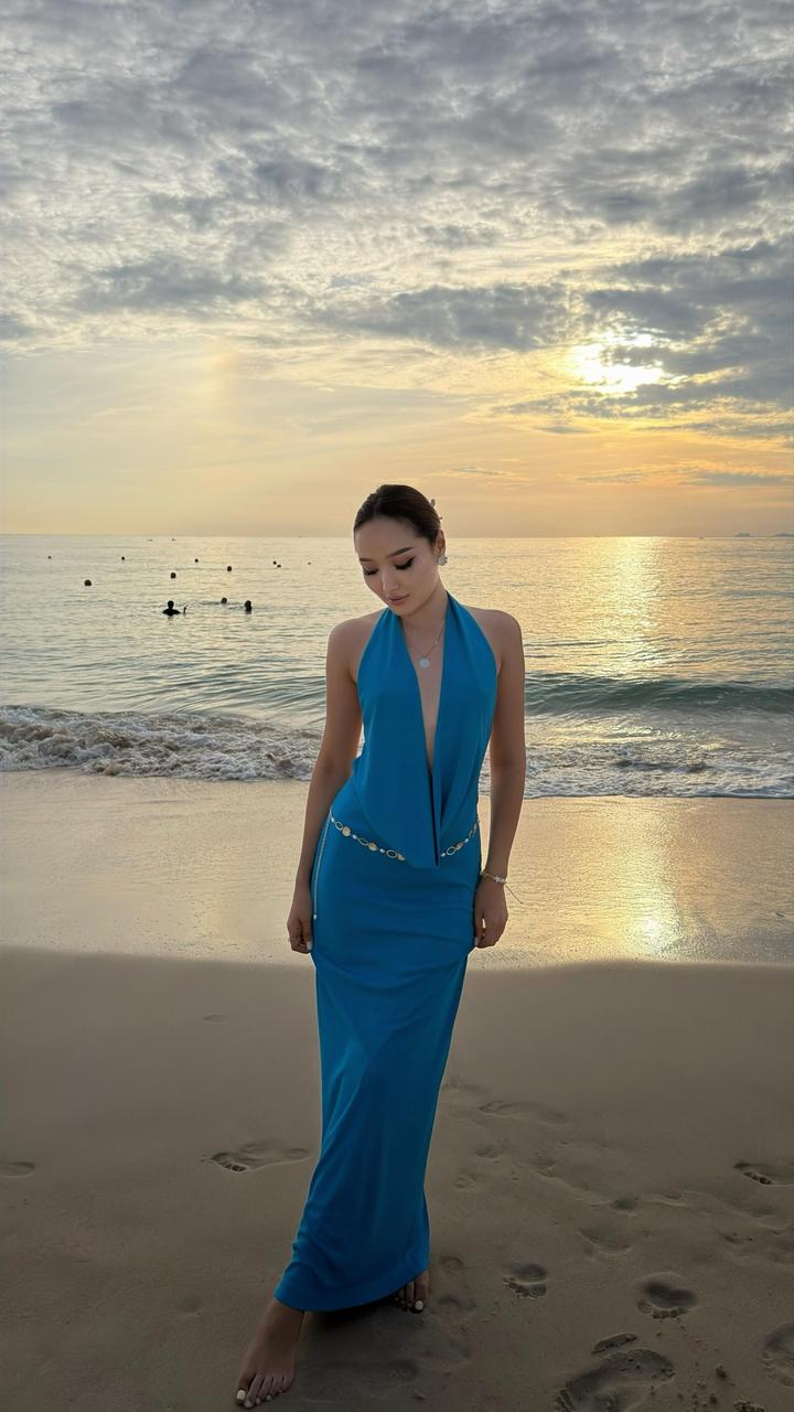 Zara Длинное платье с открытой спиной