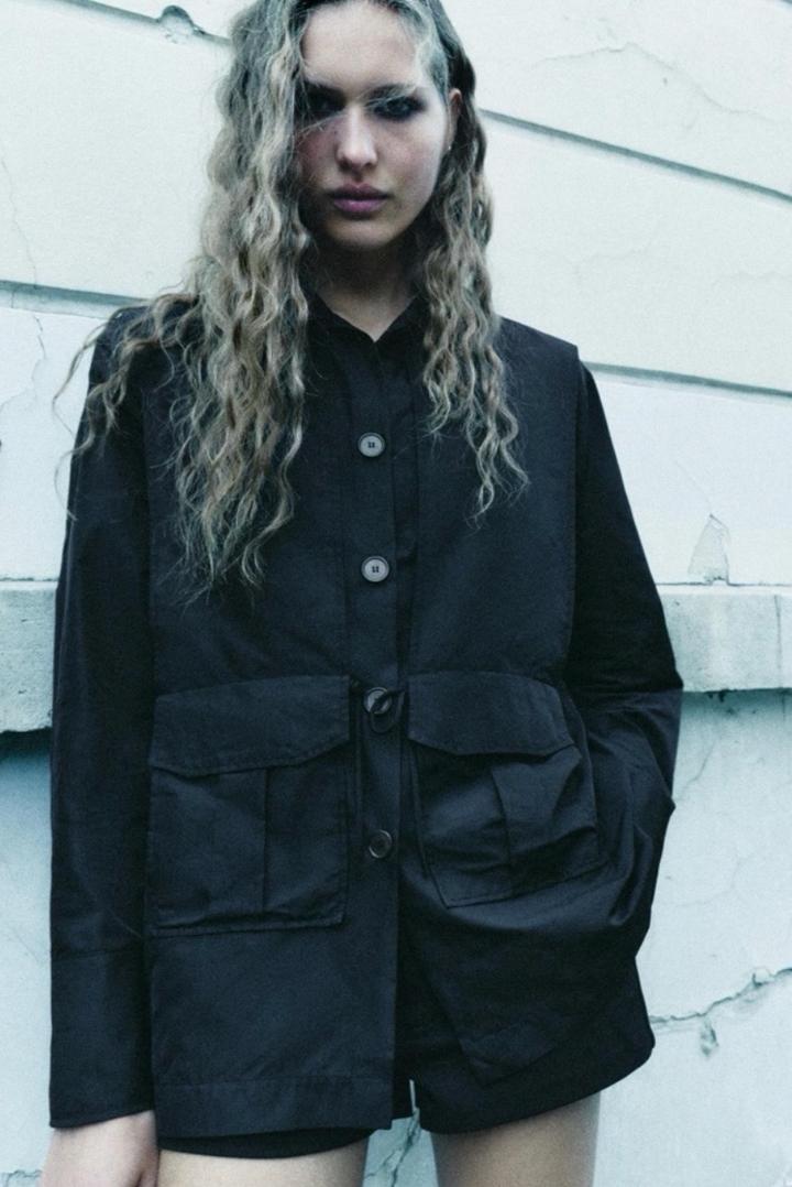Zara КУРТКА-РУБАШКА СО СБОРКАМИ И КАРМАНАМИ - ZWCOLLECTION