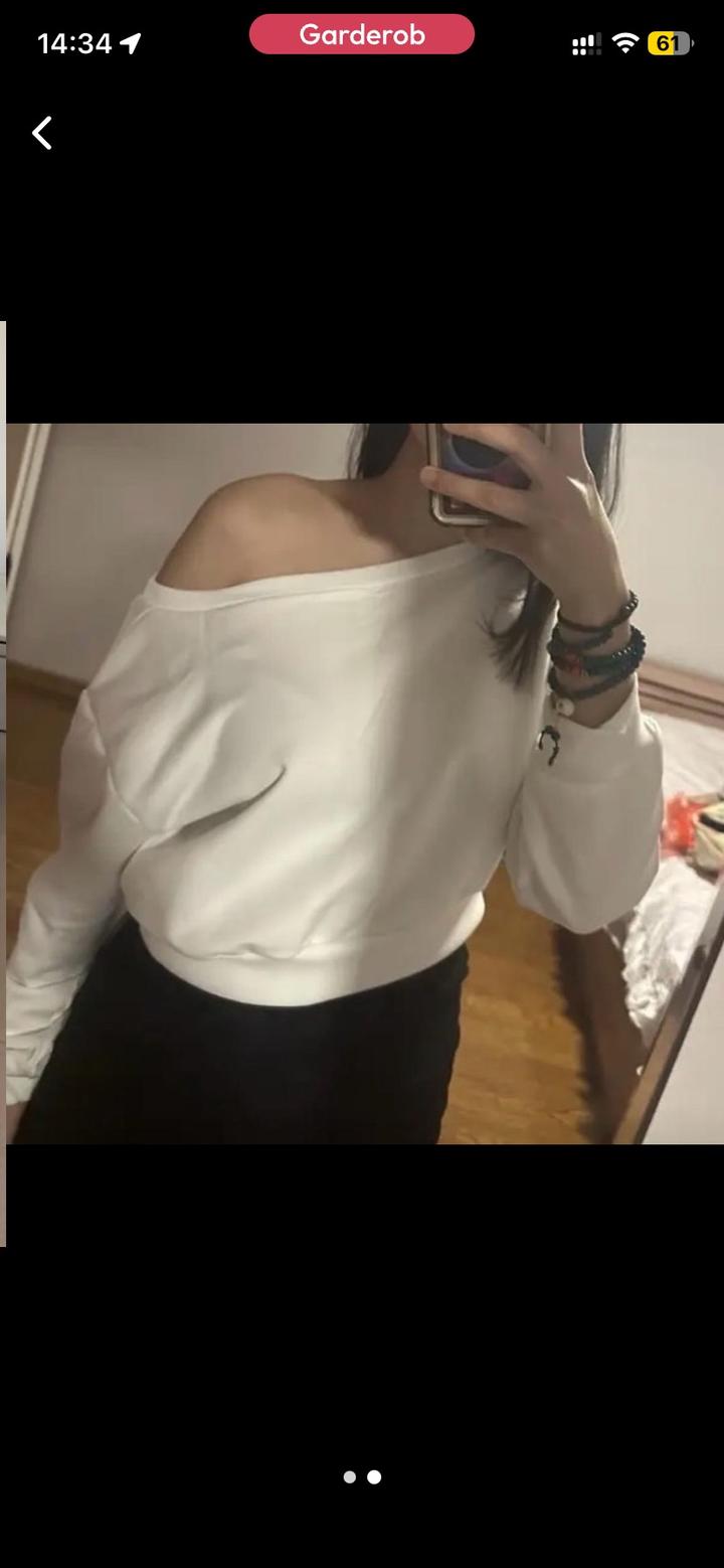свитшот с открытыми плечами