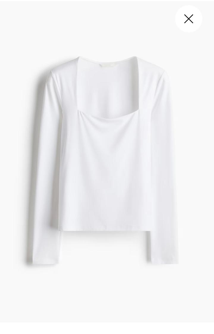 Белый лонгслив H&M