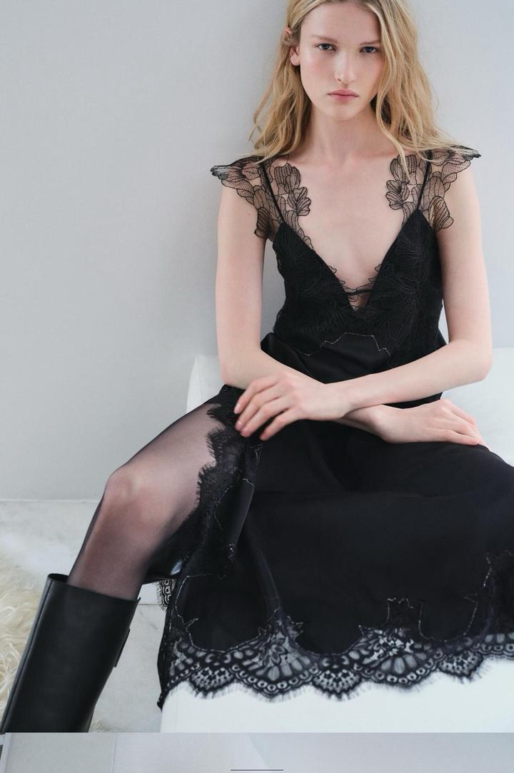 Zara Платье-комбинация , кружево