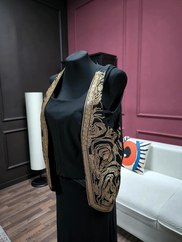 Винтаж Жилетка расшитая пайетками boho/whimsigoth