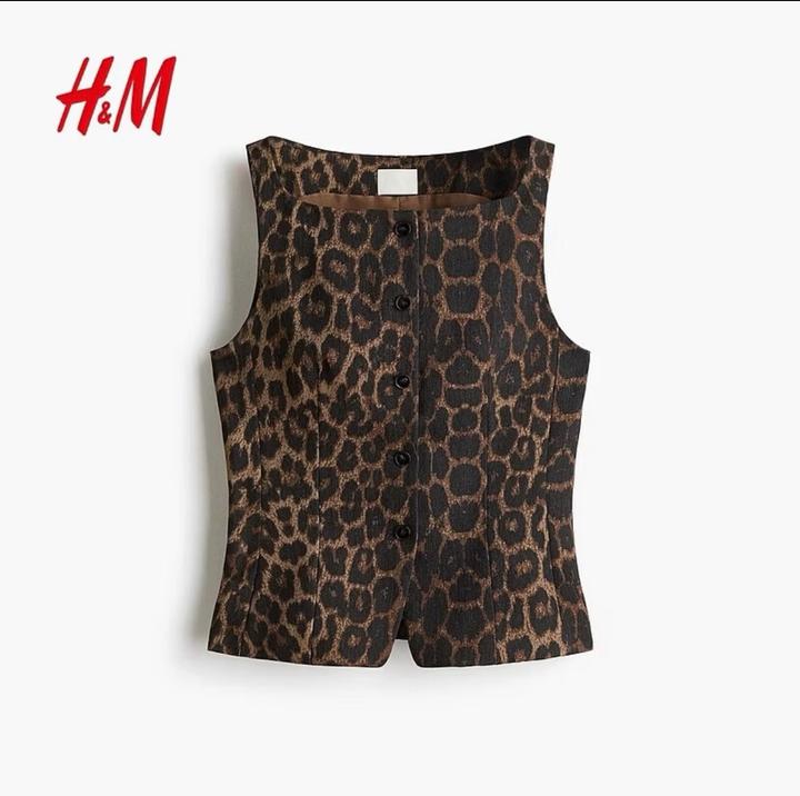 жилет H&M леопардовый