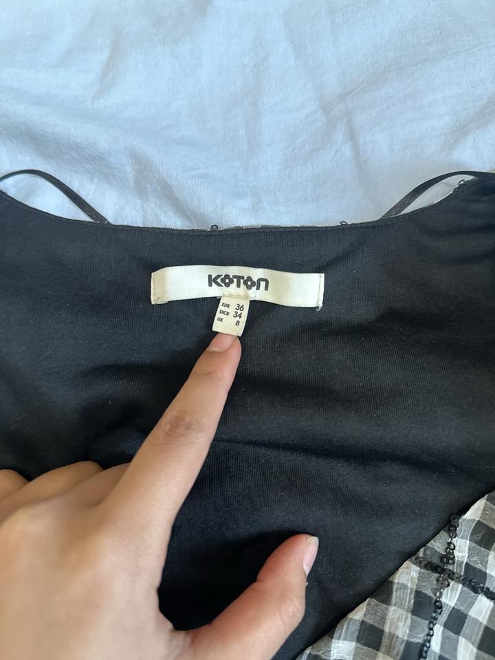 Koton платье в клетку с пайетками