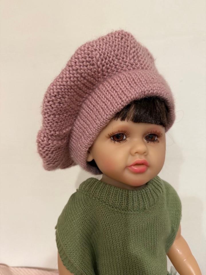 Handmade (ручная работа) Берет вязаный детский