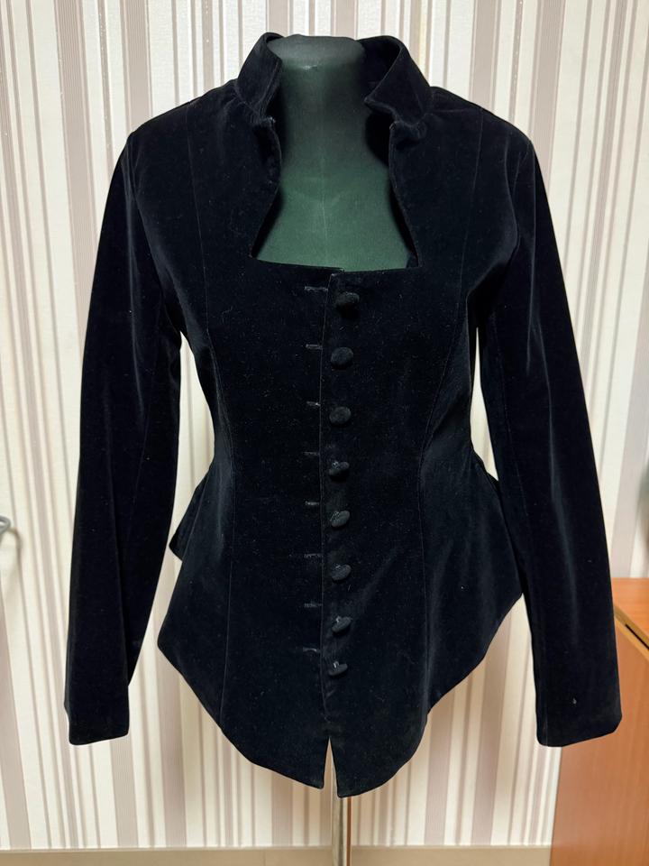 sz store Черный бархатный жакет
