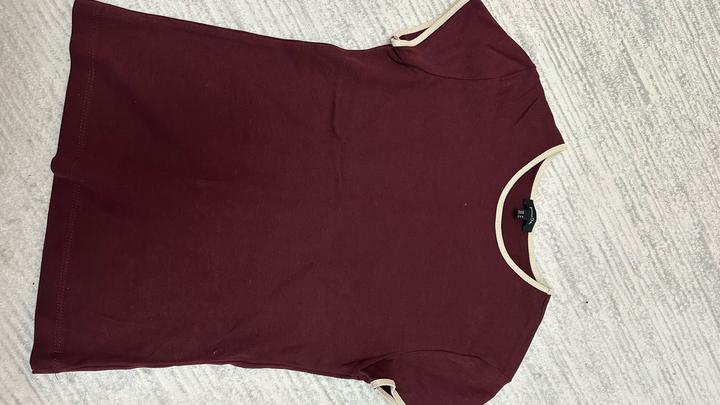 Massimo Dutti Футболка бордовая massimo