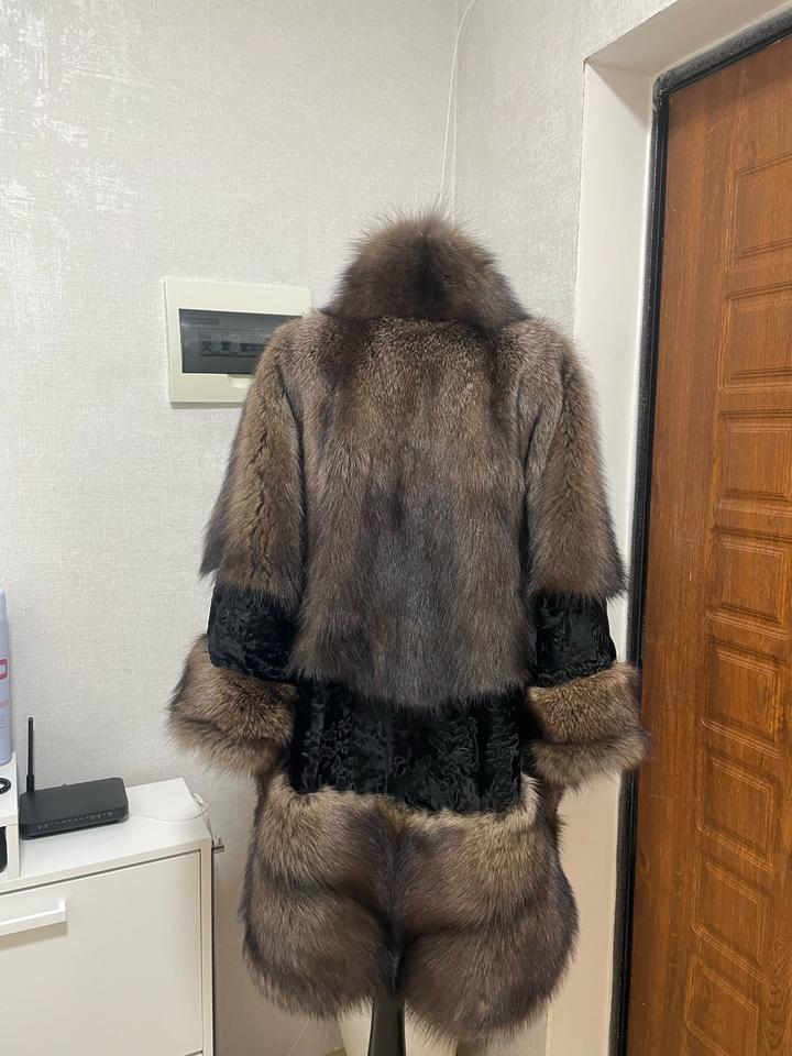 Katsiamakis furs Шуба oversize Американский соболь, каракульча