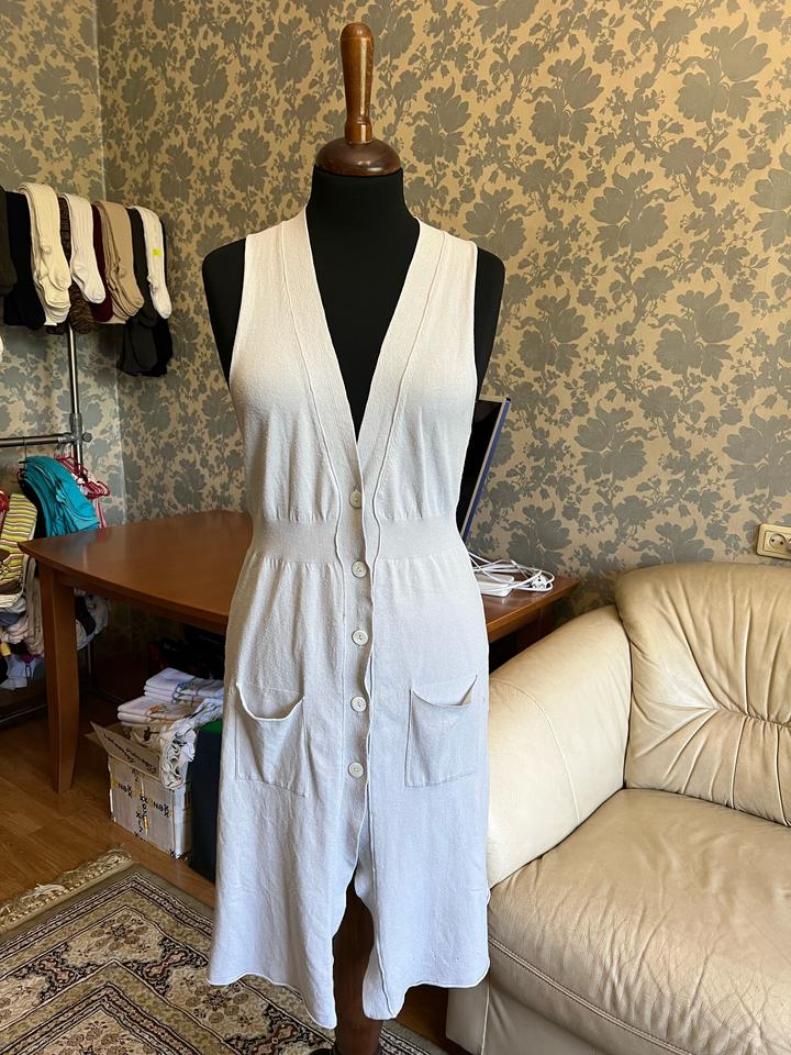 TwinSet Milano Серый кардиган без рукавов Twin Set