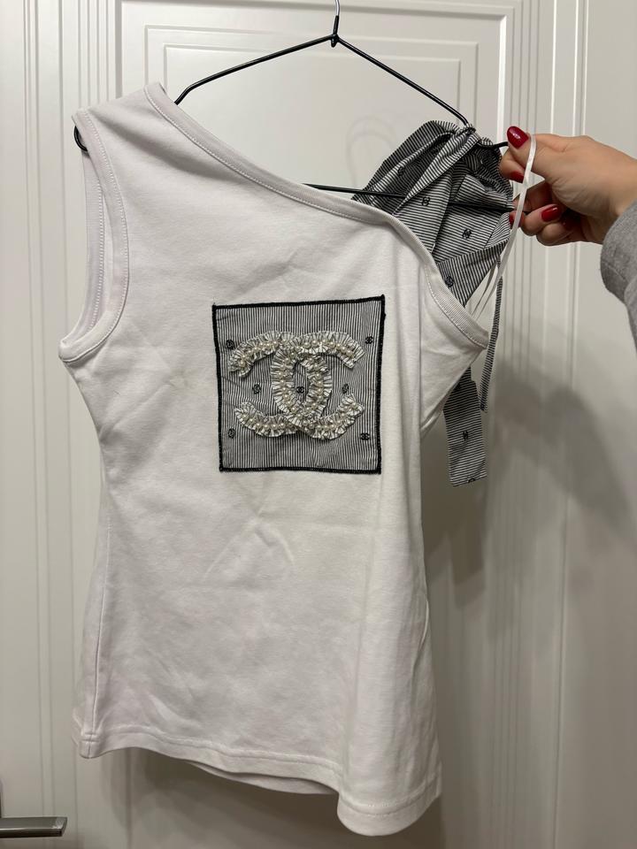 Chanel топ на одно плечо