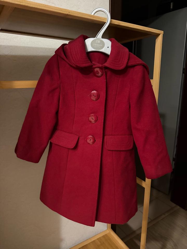 Пальто mothercare для девочки красное