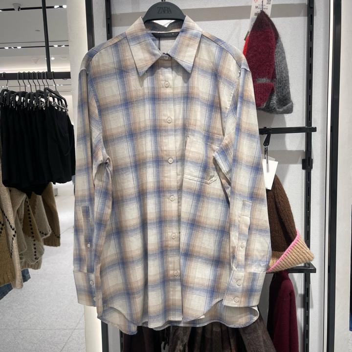 Рубашка ZARA в клетку