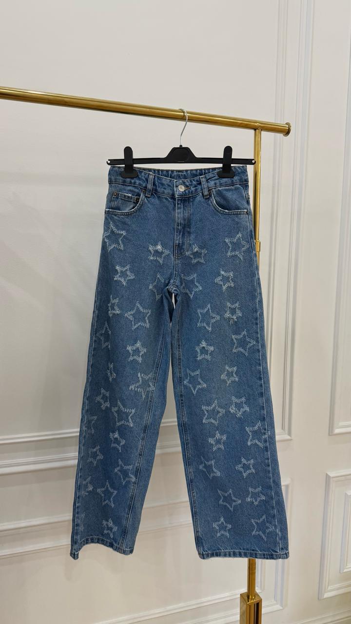 Джинсы ZARA с принтом звезд