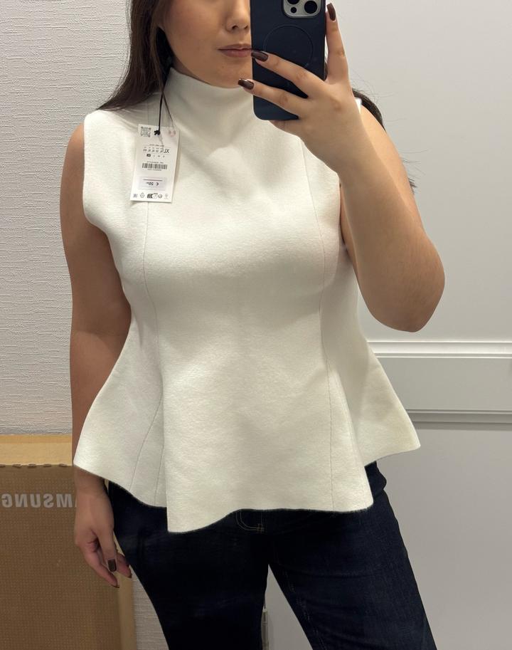 Топ ZARA с баской