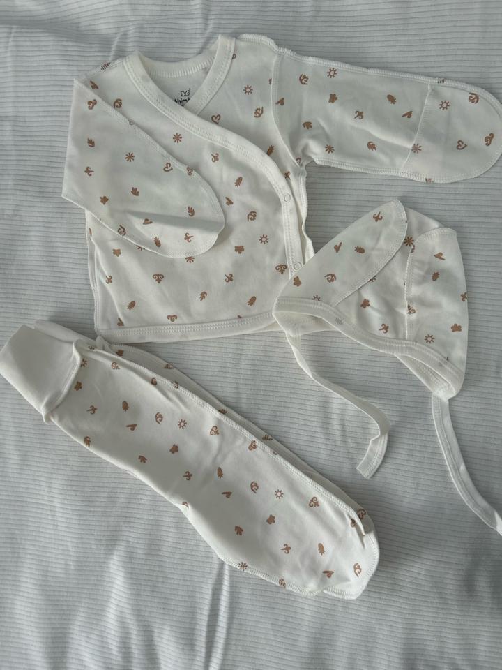 rakhim baby Комплект для новорожденных из кофточки, ползунков и чепчика