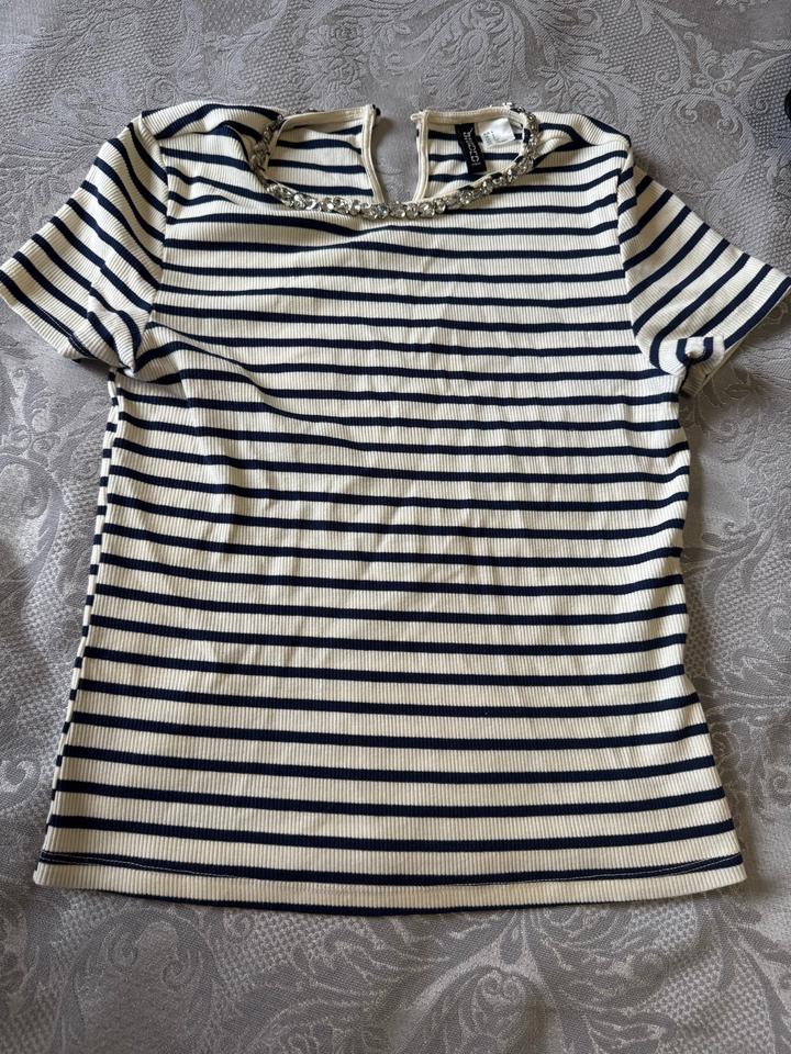 H&M футболка в полоску со стразами