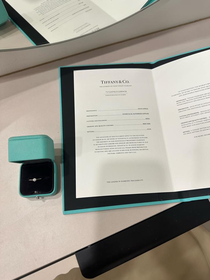 Tiffany & Co. кольцо с бриллиантом
