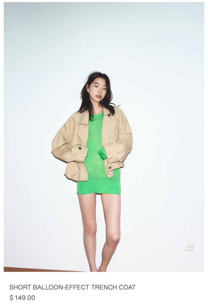 Укороченный тренч ZARA