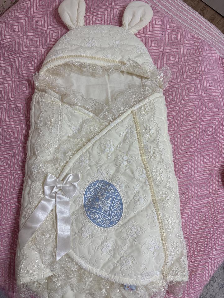 Lara Babies Конверт на выписку для новорожденного с ушками