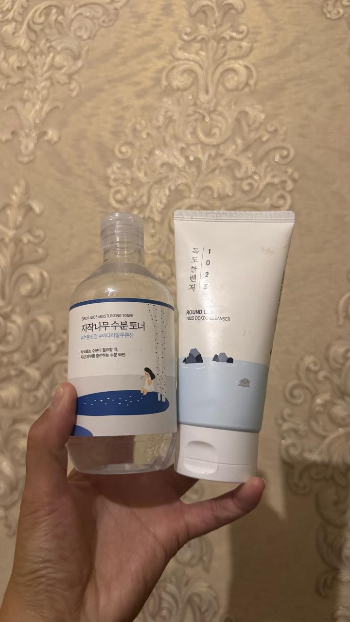 Round Lab Пенка Dokdo Cleanser 150 мл + Березовый тонер Birch Juice 300 мл