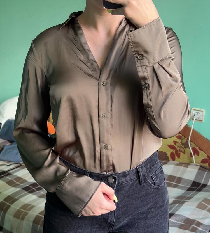 H&M Атласная рубашка
