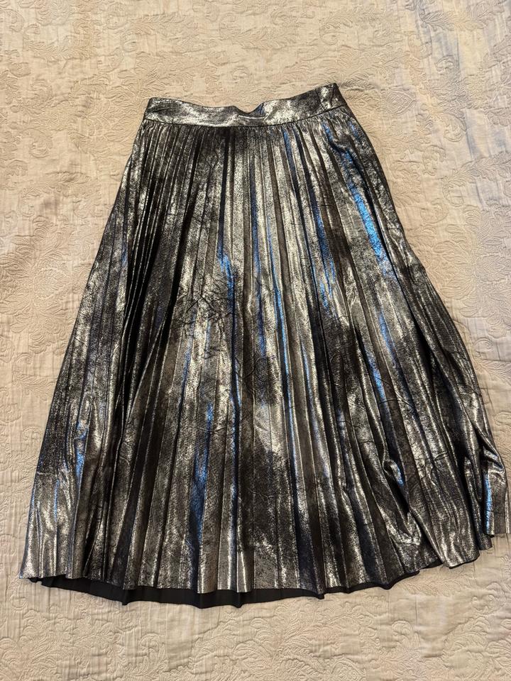 Юбка Zara плиссированная металлическая XS
