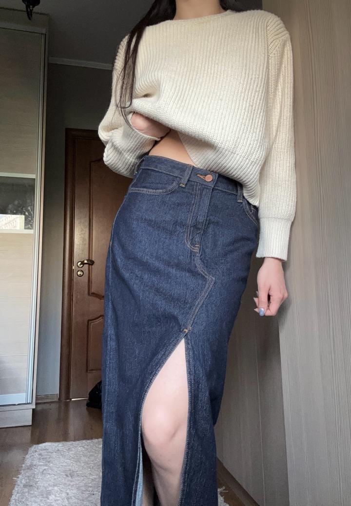 Длинная джинсовая юбка ZARA