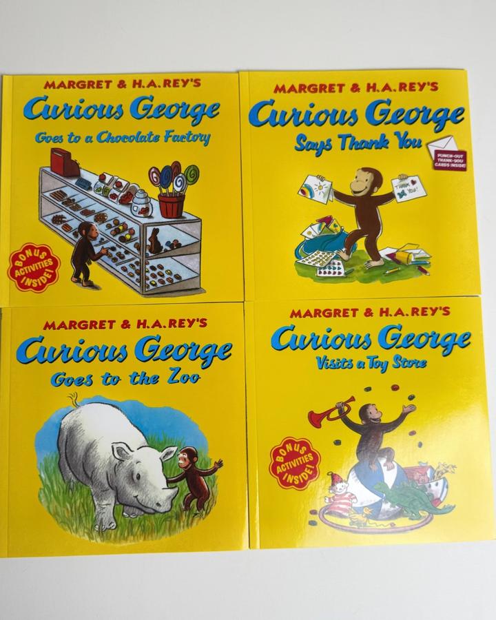 Curious George Series (Комплект из 4 иллюстрированных книг)