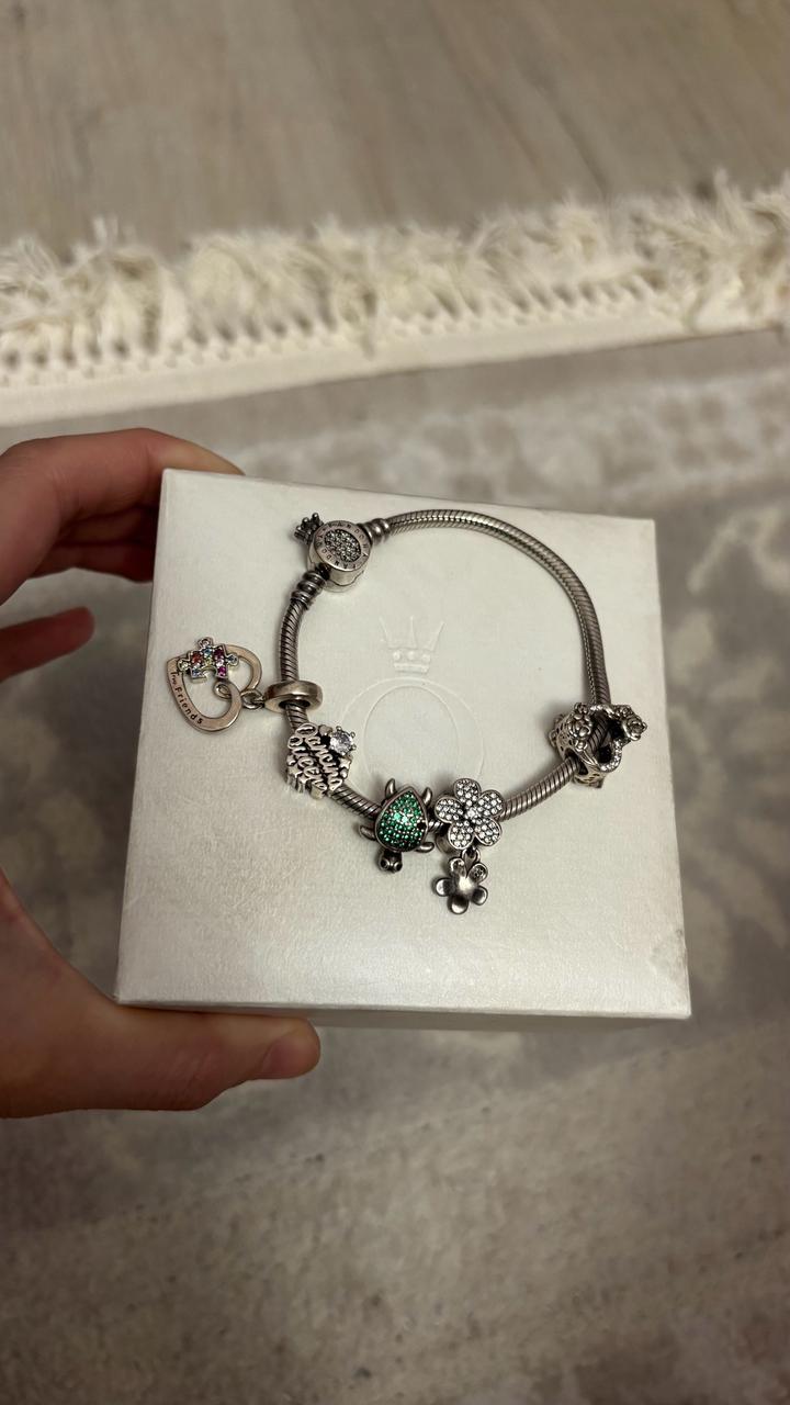 Серебряный браслет от Pandora 925 пробы вес 28,14 гр