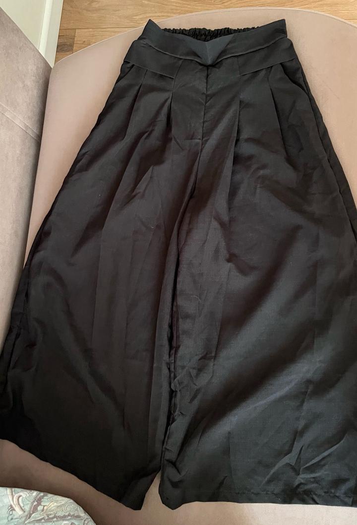 Широкие брюки кюлоты лен лён