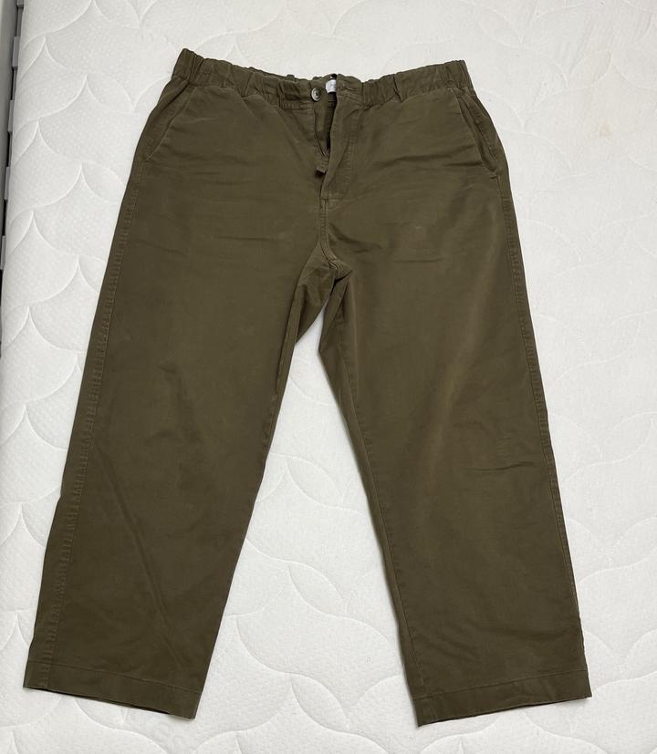 Zara брюки мужские зеленые хаки XL хлопок