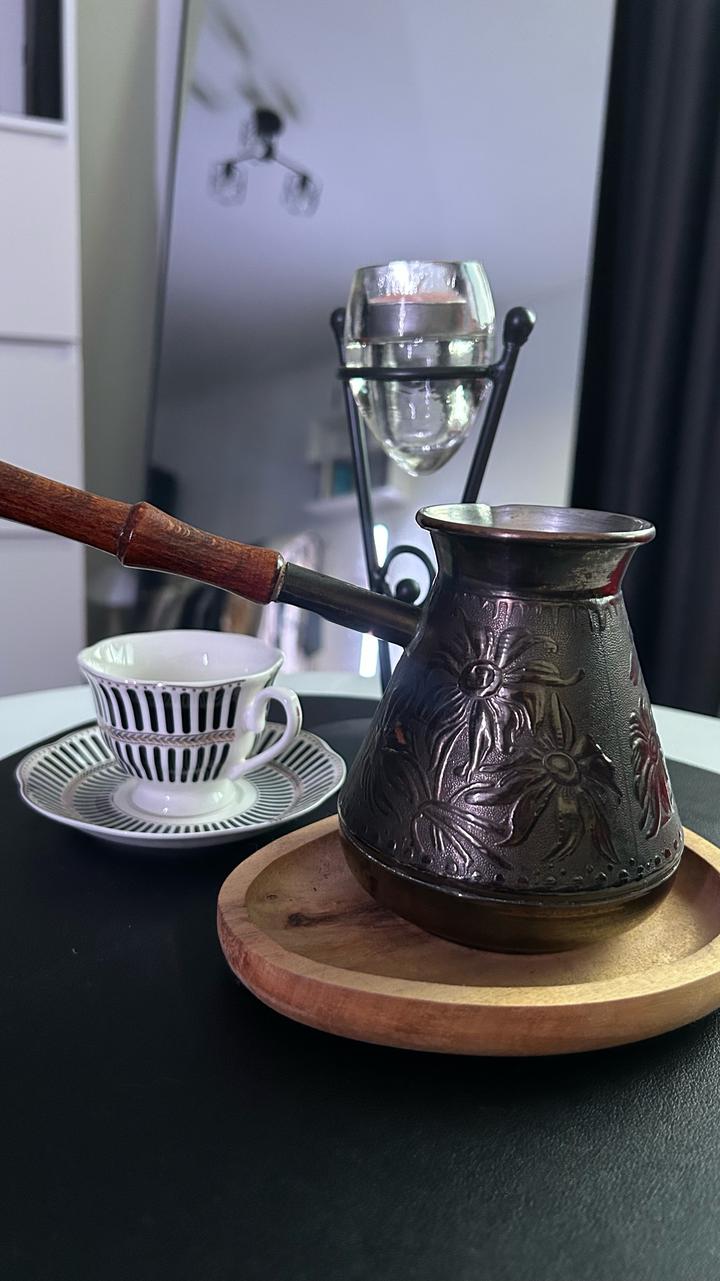 Медная винтажная турка «Цветок» (Пятигорск).