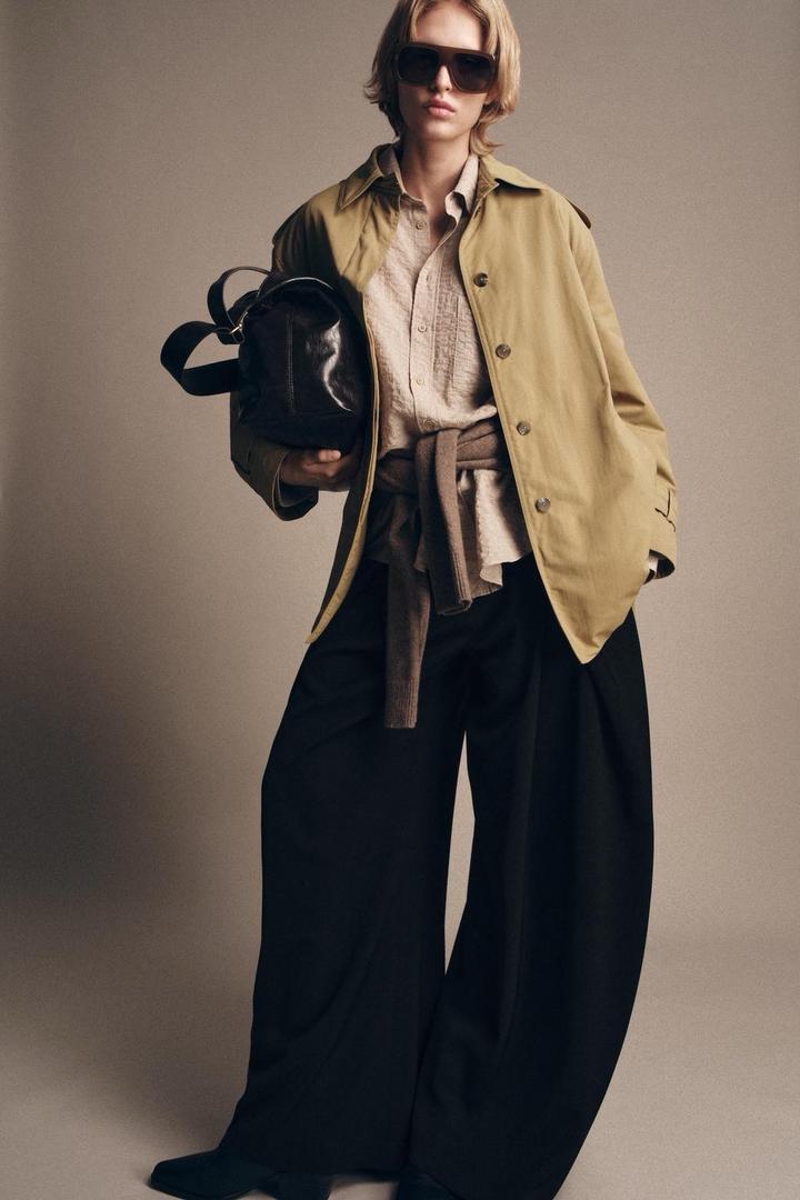 Zara Дутый тренч с поясом