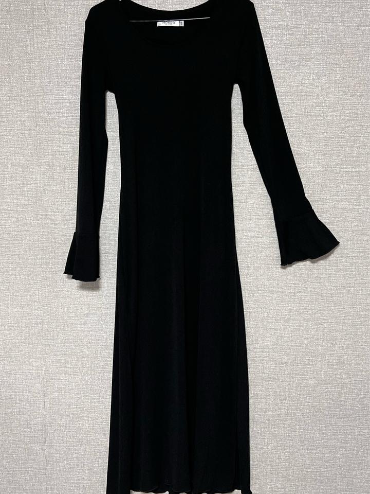 Monro collection Платье черное длинное трикотаж