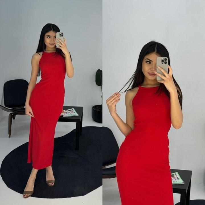 Fashion Красное платье миди
