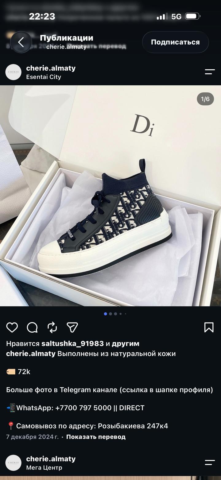 Кеды Christian Dior