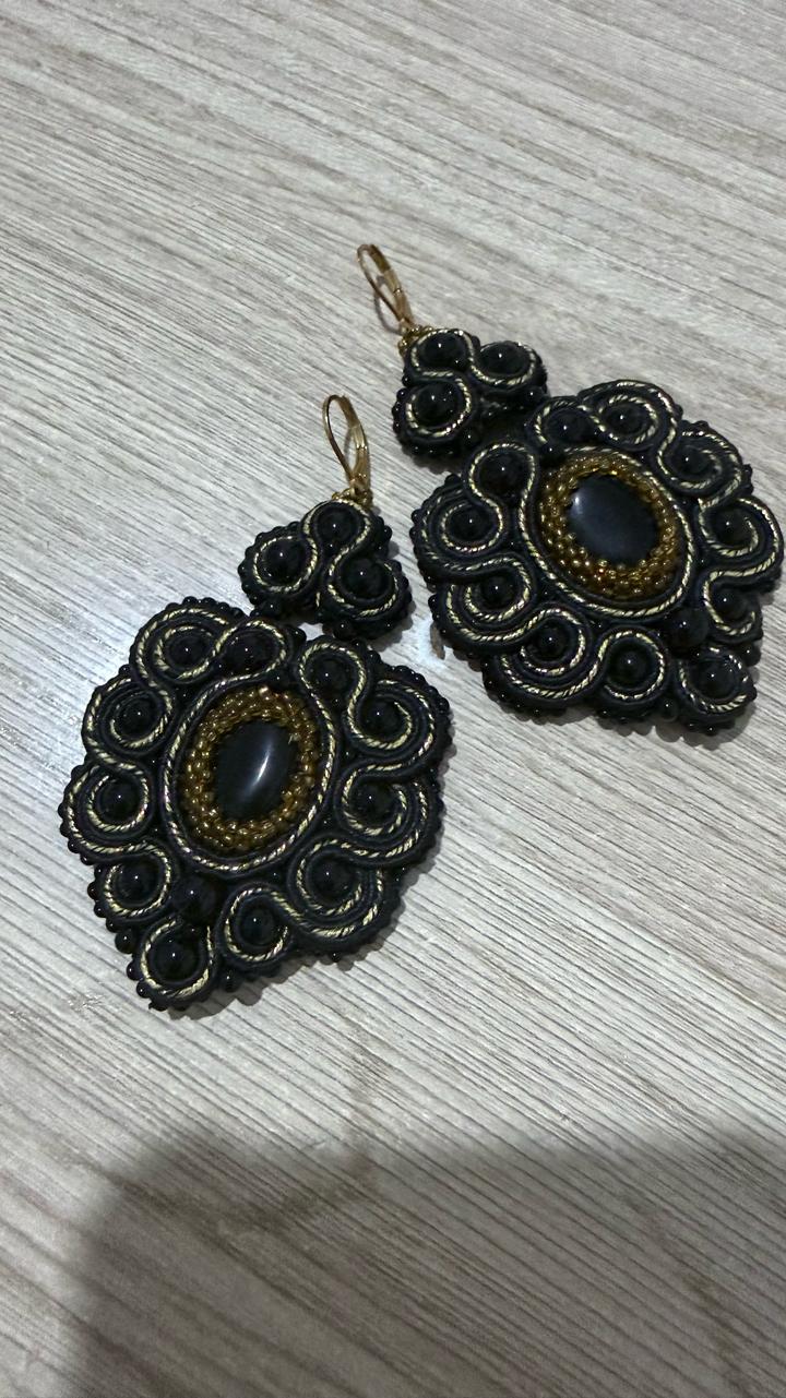 Handmade (ручная работа) Серьги сутажные ручной работы