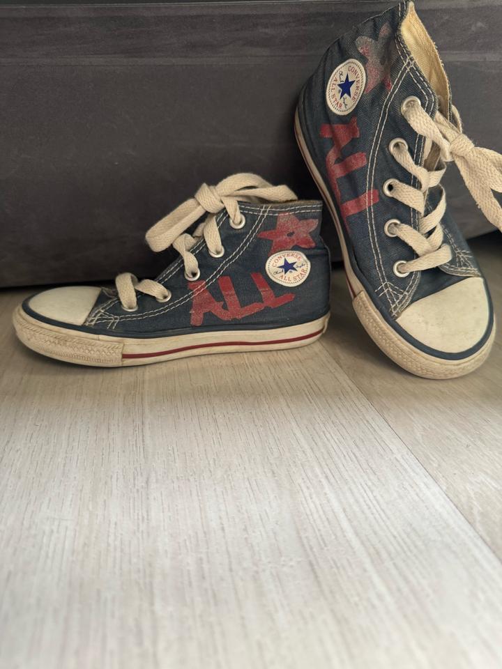 кеды Converse All Star высокие синие/белые