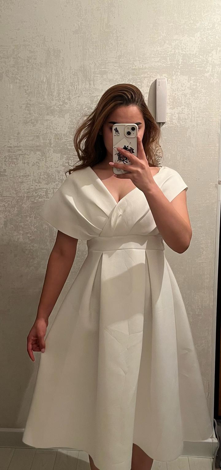 Sara Белое платье миди