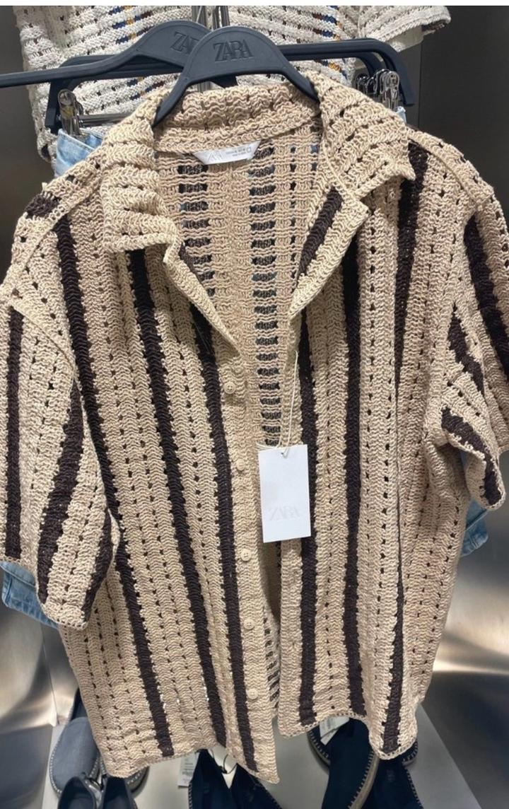 Вязаная рубашка ZARA