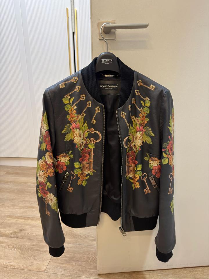Кожаный бомбер Dolce & Gabbana
