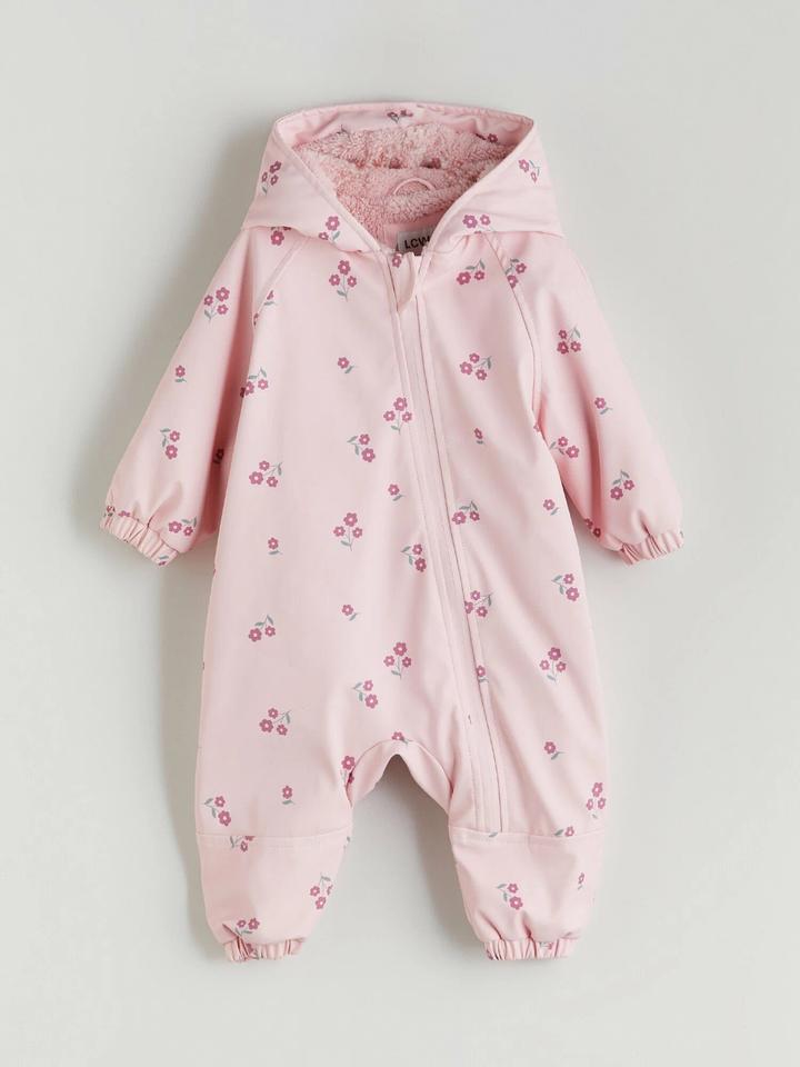 LC Waikiki Утепленный комбинезон для девочки с цветочным принтом LCW Baby
