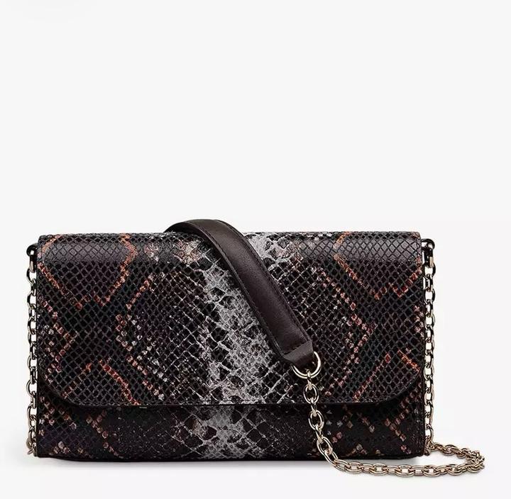 RADLEY LONDON Сумка-клатч с принтом под змею на цепочке
