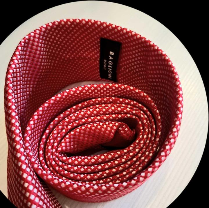 Галстук Baglioni Uomo красный в клетку, handmade