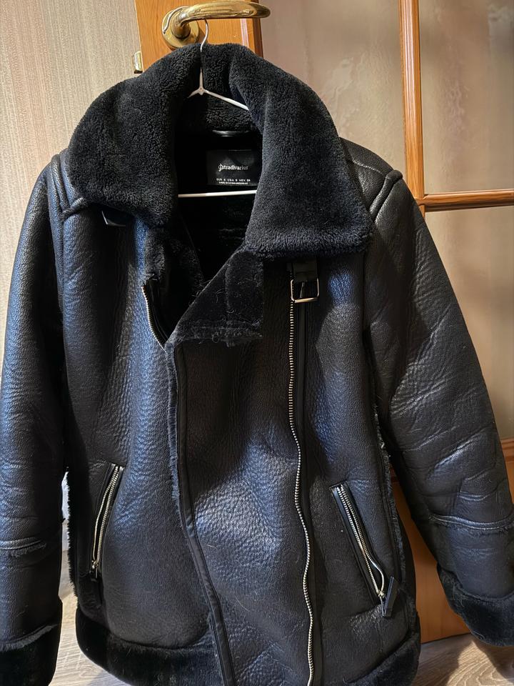 Дубленка авиатор Stradivarius