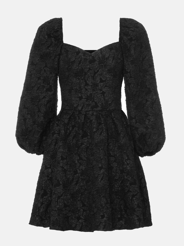 sz.store.kz Короткое платье с пышными рукавами и узором