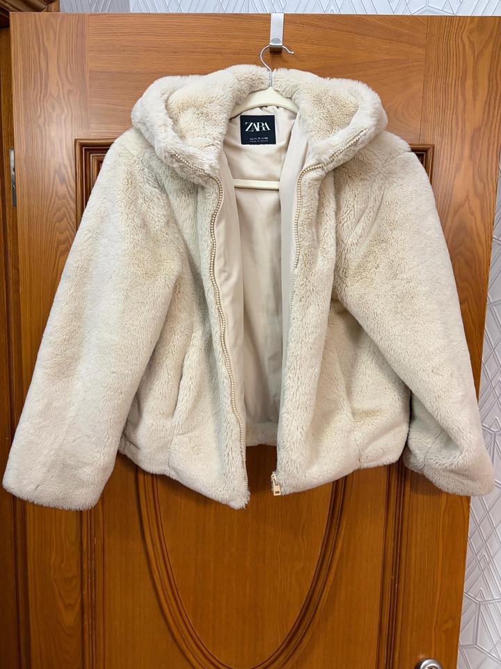 пушистая куртка zara kids